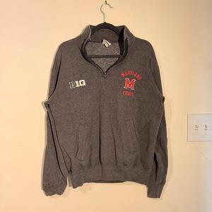University of Maryland Terrapins Quarter-Zip Sweatshirt - Gray Pullover